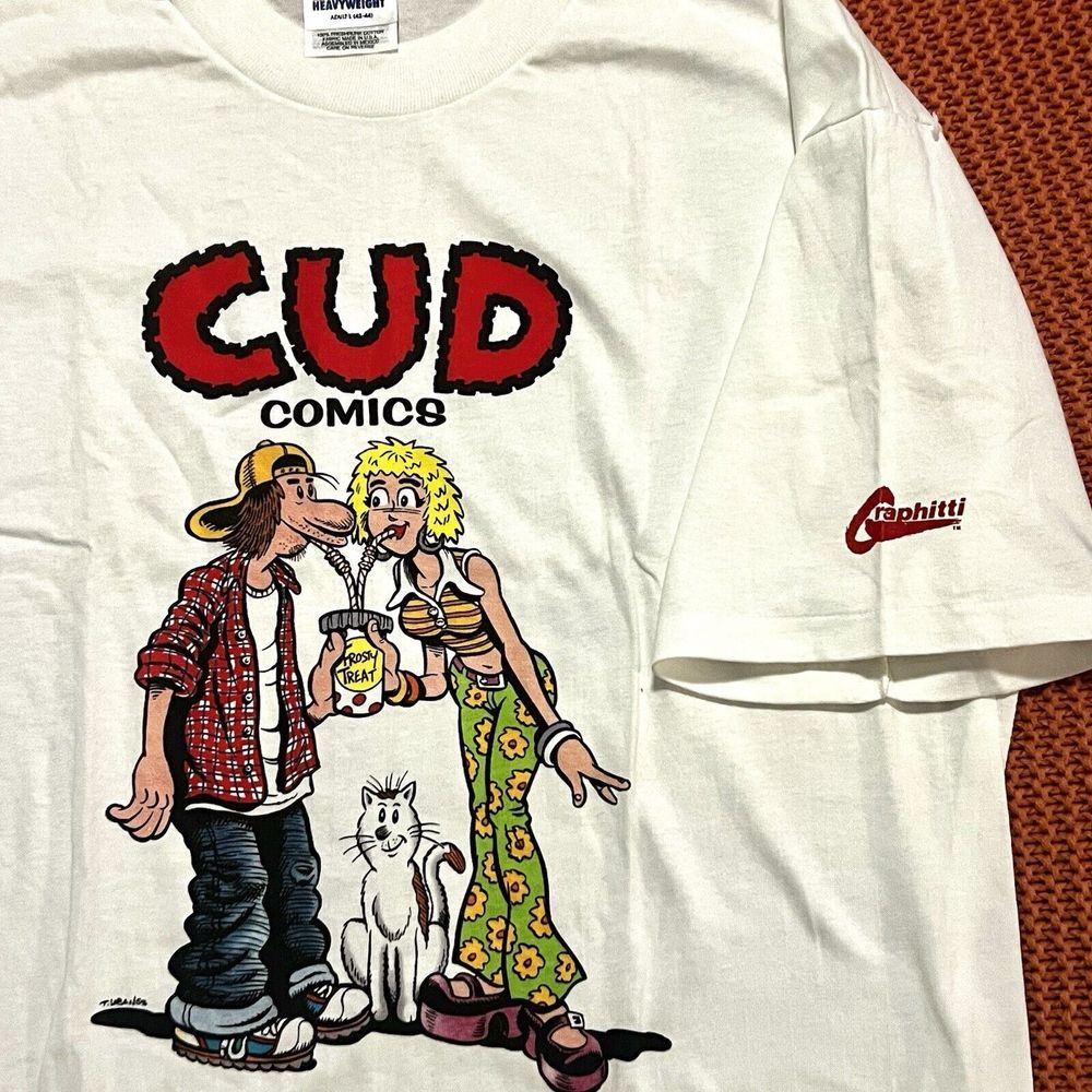 Vintage 1996 Graphitti Designs CUD Comics T Shirt Sz L Terry Laban Art Rare - Picture 3 of 9